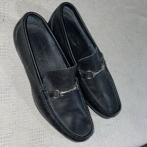 Sandro Moscoloni Men’s Dress Loafers Size 9.5 D Black Leather Business Formal